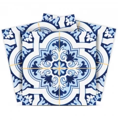 5" X 5" Blue Mia Peel And Stick Removable Tiles