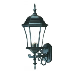 Matte Black Ornamental Carousel Lantern Wall Light
