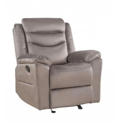 37" Brown Velvet Recliner