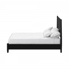 Black Solid and Manufactured Wood King Bed