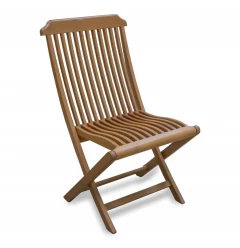 Brown Solid Wood Deck Chair