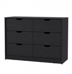 Modern six-drawer dresser made of manufactured wood