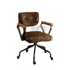24" X 25" X 32" Vintage Whiskey  Leather Office Chair