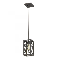 Bronze Metal Geometric Mini Pendant Hanging Light