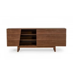 Vintage Style Walnut Veneer Six Drawer Dresser