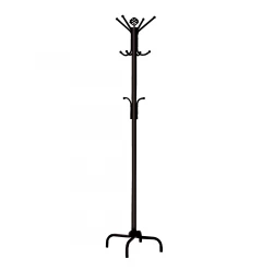 19" X 19" X 70" Black  Metal  Coat Rack