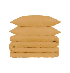 Gold Queen Cotton Blend 1500 Thread Count Washable Duvet Cover Set
