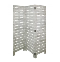 1 X 63 X 72 White Wood Garden  Screen