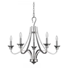 Michelle 5-Light Polished Nickel Chandelier