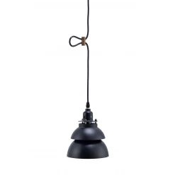 Industrial Two Tier Black Metal Hanging Light