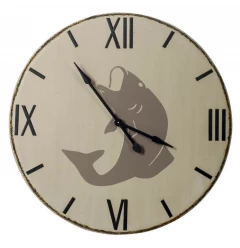 3" Circle Black Wood Analog Wall Clock