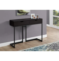 42" Brown And Black Frame Console Table