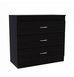 31" Black Three Drawer Dresser