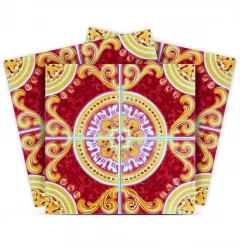 5" X 5" Golden Ruby Removable  Peel And Stick Tiles