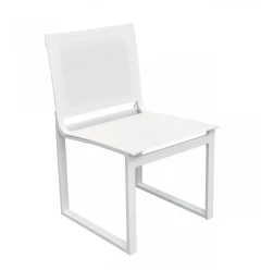 20" Set Of Two White Metal Dining Chair