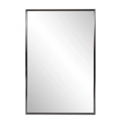 Brushed Titanium Rectangular Wall Mirror