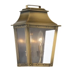 Coventry 2-Light Aged Brass Pocket Wall Light