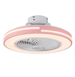 Compact Pink LED Ceiling Fan and Light