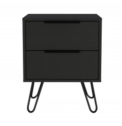 22" Black Wengue Two Drawer Nightstand