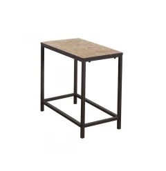 22" Brown Tile End Table