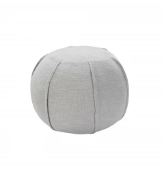 18" Gray 100% Cotton Ottoman