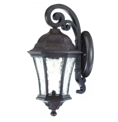 Antique Black Tapered Hanging Lantern Wall Light