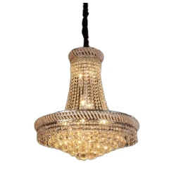 Contemporary White Faux Crystal Chandelier