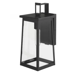 Black Contempo Elongated Outdoor Wall Light
