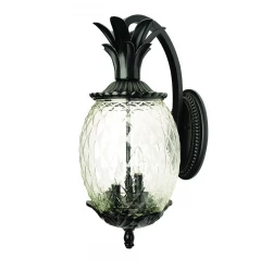 Lanai 3-Light Matte Black Wall Light