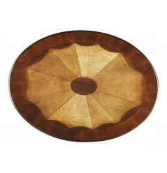 Traditional Cherry Oval Accent Table