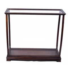 13" Dark Brown And Clear Glass Standard Display Stand