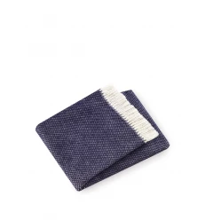 Soft Navy Blue Links Pattern Throw Blanket