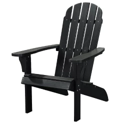 27" Black Heavy Duty Plastic Adirondack Chair