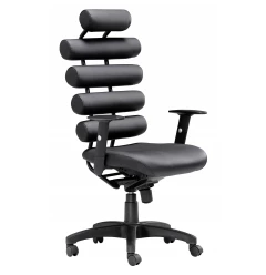 Black Adjustable Swivel Metal Rolling Office Chair