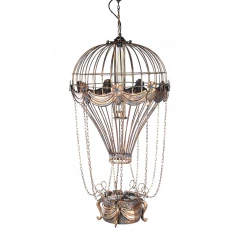 23" x 23" x 41" Vintage Hot Air Balloon Pendant
