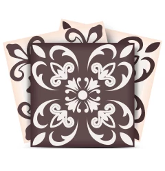 8" X 8" Light Brown And White Mosaic Peel And Stick Removable Tiles