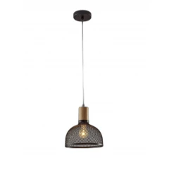 Caged Black Metal Small Ceiling Pendant