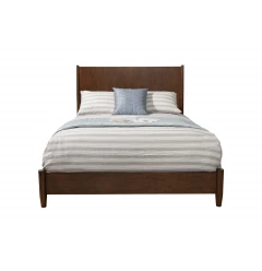 Brown Solid and Manufactured Wood King Bed