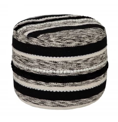 18" White 100% Cotton Ottoman