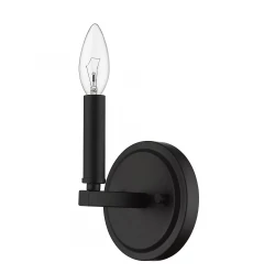 One Light Matte Black Wall Sconce