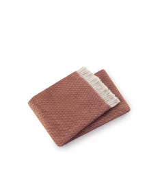 Soft Terracotta Links Pattern Throw Blanket