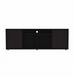 Black TV Stand Media Center with Two Cabinets