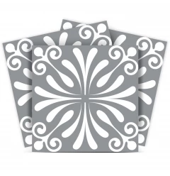 5" X 5" Gray And White Spire Peel And Stick Removable Tiles