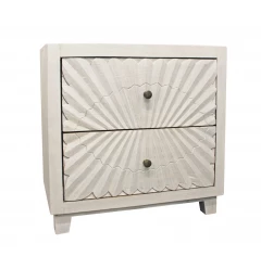 30" Ivory Two Drawer Nightstand