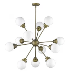 Portsmith 12-Light Raw Brass Chandelier