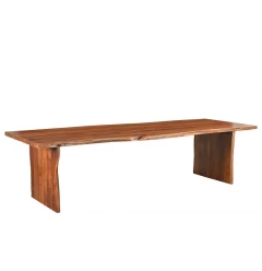 73" Brown Solid Wood Dining Bench