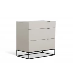 32" Grey Manufactured Wood Three Drawer Chest