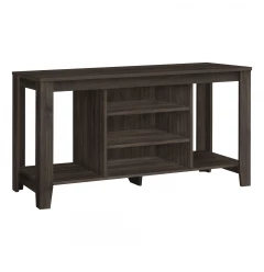 48" Brown Open Shelving TV Stand