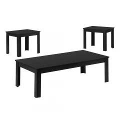 Set of Three 44" Black Coffee Table
