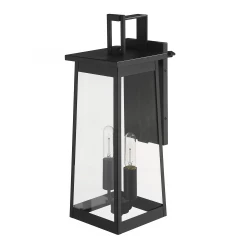 Alden 2-Light Matte Black Wall Light